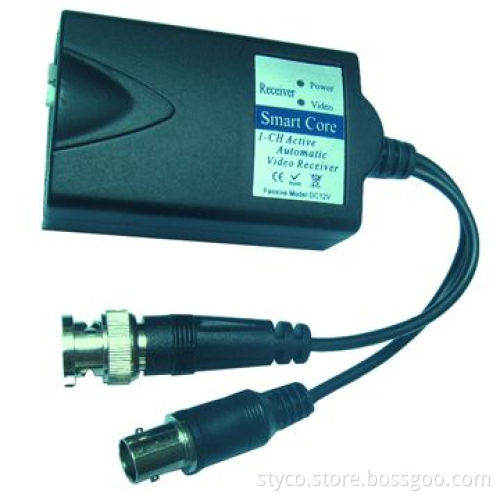 Single Channel Video Balun with Distance Self-adapting Function Up to 1500m, Two Video Ouput Port
